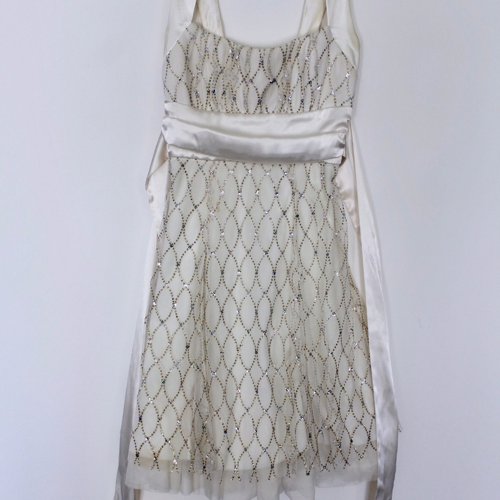 White Sparkle Dress (Gold & Silver)